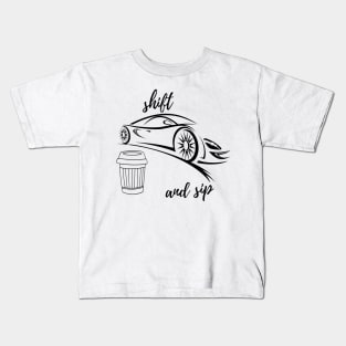 Cars and Coffee Lover Kids T-Shirt